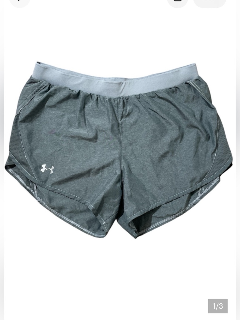 C8- Under Armour Women's Medium Gray athletic loose Shorts